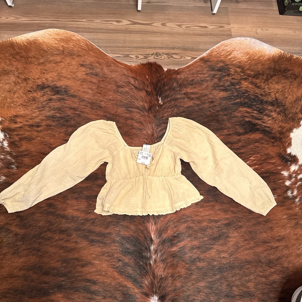 American Eagle Outfitters Beige Blouse